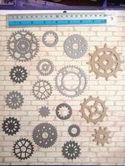 GEARS Die-Cuts – Steampunk style Cogs, sprockets, gears and more! FREE SHIPPING!