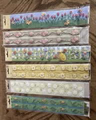 Assorted Scrapbooking 3D Borders, Stickers 17 Items Total