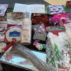 Christmas/Winter Mixed Craft Lot Doilies, Baking Cups, Loot Bags