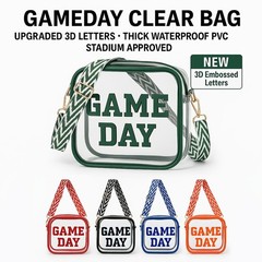 Transparent Spacious Sturdy Adjustable Compact Chic Game Day Clear Crossbody Bag