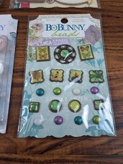 7 Bo Bunny Mixed Collections Chipboard Stickers 3D Embellishment Scrapbook Brads