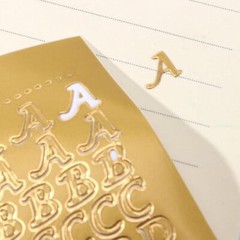 8 Sheets Alphabet Letter & Number Stickers, Upper & Gold/White/Silver/Black