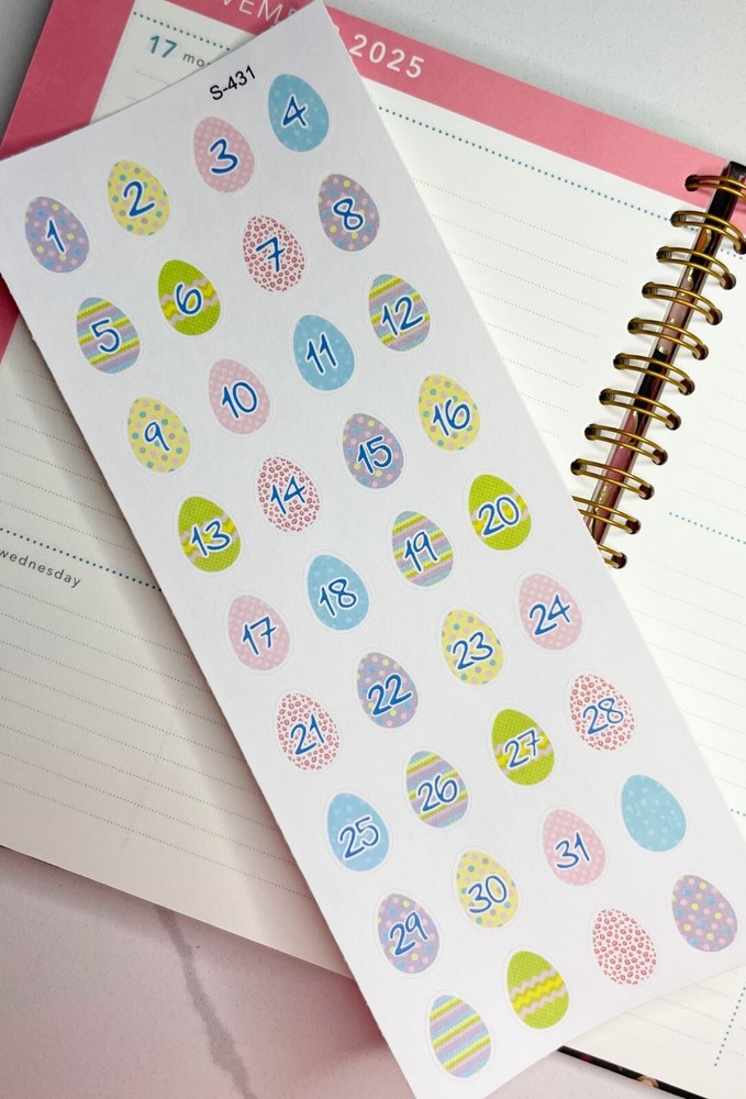 EASTER, VACATION, EASTER Countdown :Handmake Erin Condren Planner Sticker