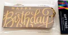 Brother Sister Design Studio HAPPY BIRTHDAY GIFT TAGS – GOLD – 12 pcs