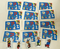 Vintage 1978 ASTERIX & Obelix 3D Puffy Stickers Guess Who style 72 packs