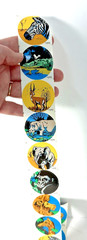 AFRICA JUNGLE ANIMALS Stickers Vintage Sandylion OTC Doctors Office Strip Of 7