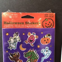 Vtg Lot NOS Halloween Stickers American Greetings Temporary Tattoo Forget Me Not
