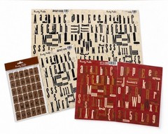Alphabet Stickers Scrapbook Lot Typewriter Letters Rusty Pickle Vintage Crafts