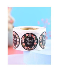 1000PCS Floral Thank You Label 1 Inch Stickers Roll Greeting Cards Self-Adhesive