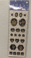 Bulk Lot 6 Morning Glory Blue Bear Babu Glitter Puffy Sticker Sheets Kawaii Htf