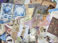 Vintage Scrapbooking Supplies Kit, 200+Pcs Junk Journal Kit with Scrapbook Paper