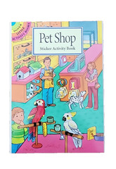 VTG 1998 Dover Little Activity Books Pet Shop Sticker Activity Book