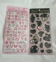 Sanrio　 My Melody Sticker Sheet　bonbon drop monotone