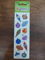 Vintage Sandylion Prismatic Stickers Holiday Christmas Ornaments Foil Sparkle