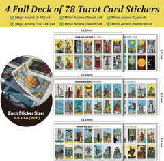 Tarot Stickers for Journaling – 336 PCS Mini Tarot Card Stickers for Beginners –