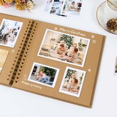 RECUTMS 10×10 DIY Scrapbook Album 60 Pages Hardcover Kraft Paper Photo Memory Bo