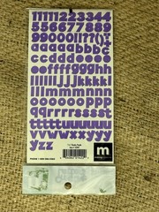 Making Memories Little Letters Stickers Numbers & Letters Pink Purple Blue Red