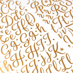 Rose Gold Metallic Alphabet Letters & Numbers Stickers New in Package
