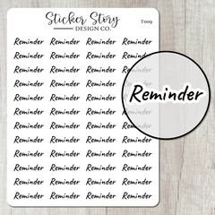 Reminder Planner Stickers
