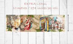 Vintage Christmas Washi Sticker Tapes – Holiday Stickers for Scrapbook, Crafts,