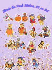 Winnie The Pooh & Friends Halloween Sticker Set – 26 Piece