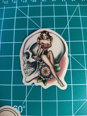 3 Retro Sailor Tattoo 2″ Stickers Navigation Ship Women Anchor Motorcycle Biker