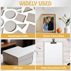30 Sheets Heavy-Duty Chipboard 8.5 x 11 80 PT-2MM Thick Binding Covers Crafts