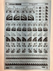 Letraset Dry Rub Transfer Art Deco Corners Full Sheet 3598 New Old Stock