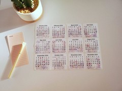 Mini Calendar Stickers with Flowers for Planners and Journals | Monthly Stickers