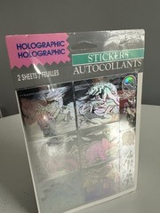 Hologram Holographic Rare Vintage Carlton Stickers 2 Sheets Dinosaur Sticker