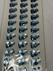 GEM STICKERS RHINESTONES arts & crafts 36 count BLUE FEET BABY