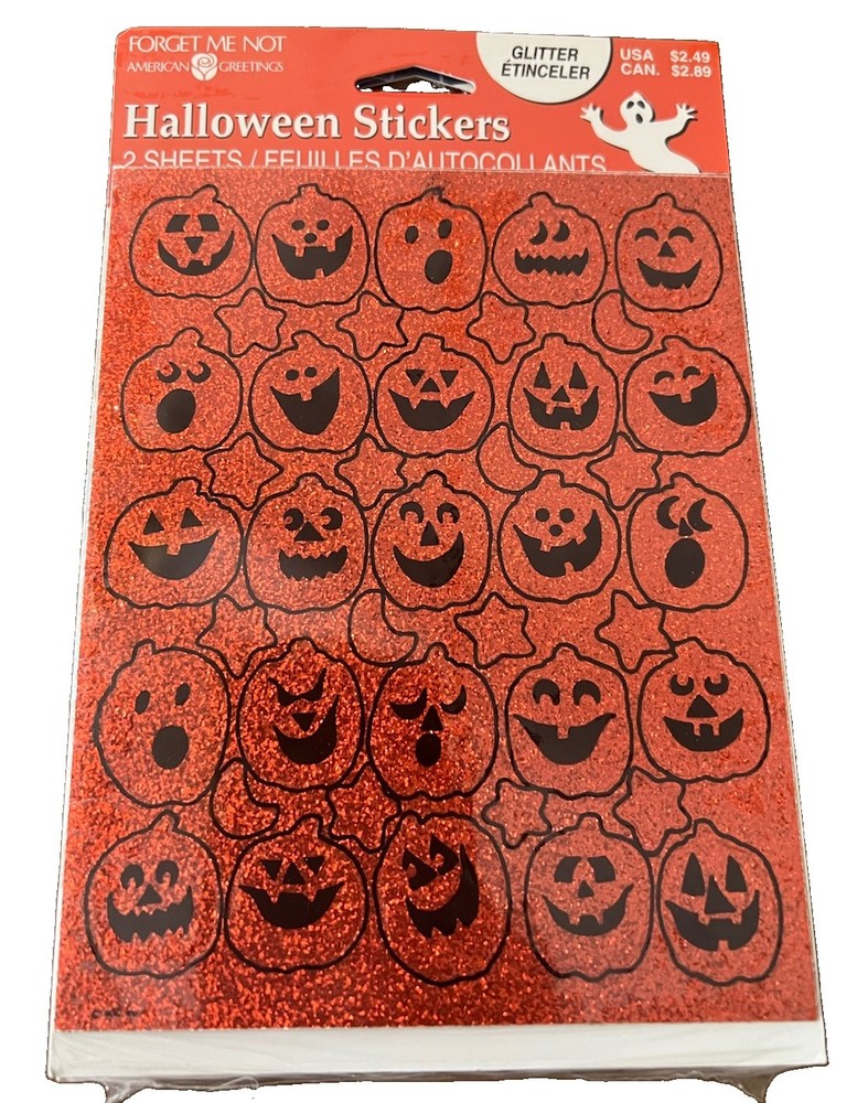 Vintage American Greetings Forget Me Not Halloween Stickers 4 Sheets (You Pick)