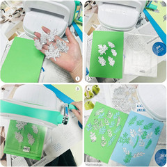 16 Pcs Leaf Metal Die Cuts & Embossing Stencils for Card Making – Carbon Steel C