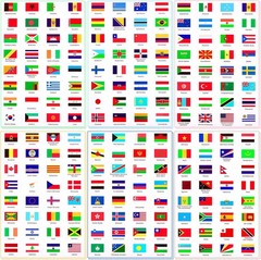384 Pieces World Flag Stickers Assorted Country Flag Stickers Flags of The World