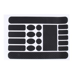 Reusable Vinyl Frame Protector Set for Bicycle Carbon Fibre Black