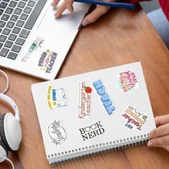 50 pcs Inspirational Teacher Stickers for Laptop, Notebook, Planner, Gift