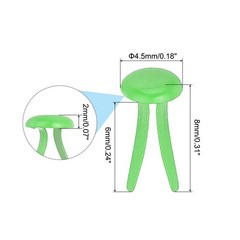 500 PCS Paper Brass Fasteners Split Pins Pastel Mini, Light Green, 4.5 x 8 mm