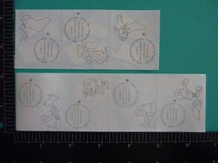 Vintage 90’s Mrs. Grossman’s Stickers SANTA’S ELVES & STOCKINGS (6) 2″ X 1.5″