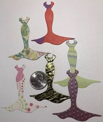 MINI FANCY DRESS Die-Cuts(6pc)Approx.2-1/2 x 3-3/4″Christmas•Formal •Prom•Party