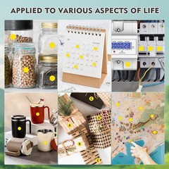 10000pcs 1/2 Inch Diameter Round Color-Code Dot Stickers, 10 Rolls Adhesive Y…