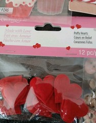 Arts Crafts Lot Romantic Hearts Valentine’s Love Embellishments,Buttons,Stickers