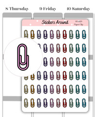 Paper Clip Icon Planner Sticker, Calendar and Bullet Journal Sticker