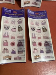 Vintage Heartline Hallmark 5 sealed packs 1990S fashion handbag purse stickers