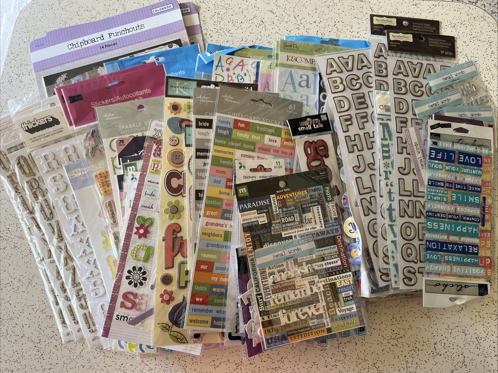 Studio 18 Recollections Scrapbooking Stickers LOT of 90 Alphabet Phrases LOOK!
