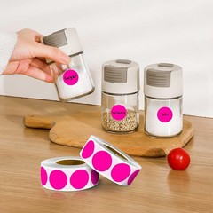 Fluorescent Pink Color-Code Dot Stickers, 10000 Labels
