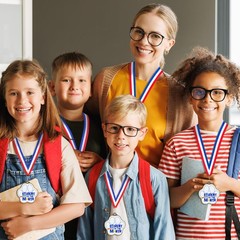 20 PCS 2 Inch Gold Metal Paw Awards Student Medals Kids Winner