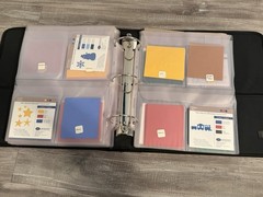 Creative Memories Binder w/ 8 Double Sided Sheets of Die Cuts/New and Used Sets