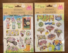Crafter’s Square Floral Embellishment Stickers – Lot Of 2