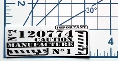 Industrial Stamp Caution Manufacture Paper Sticker Die Cut Decal Retro