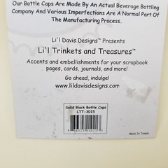 Li’l Davis Designs Black Custom Caps 3d Scrapbook cards frames tags LTT-3015